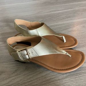 Gold Tommy Hilfiger Sandals Size 8